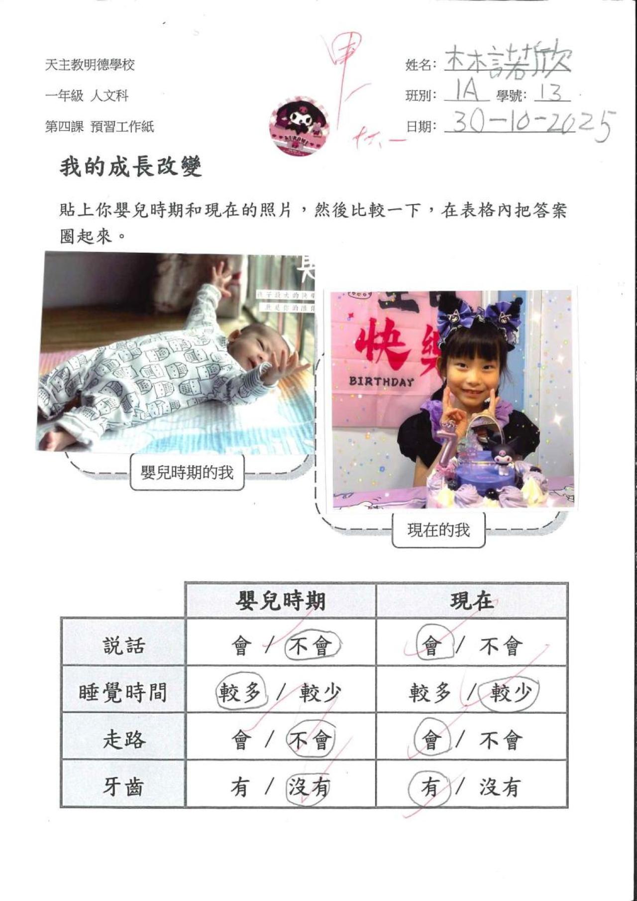 1A 林諾欣 生活日誌作品