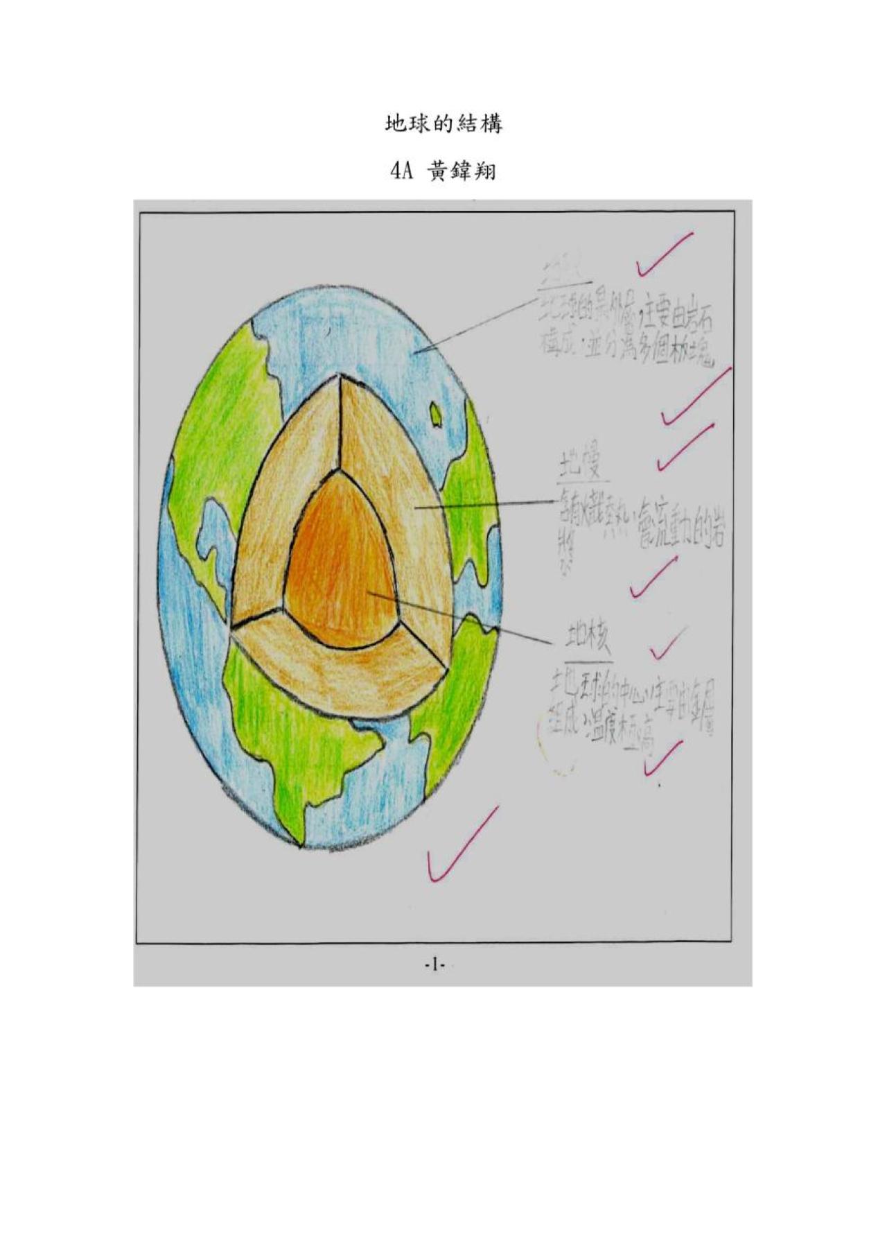 4A 黃鍏翔 地球的結構作品