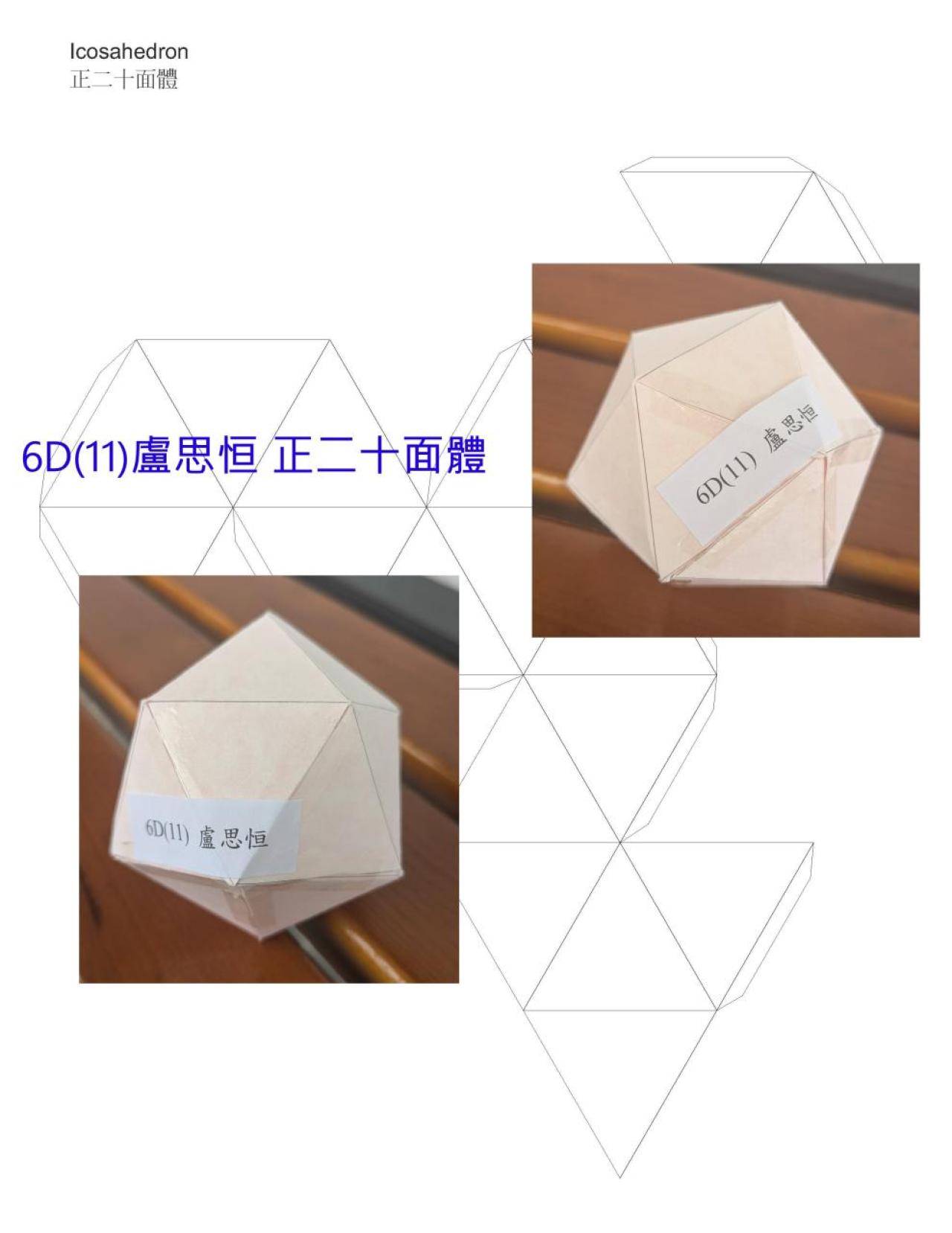 6D 盧思恒 正二十面體作品